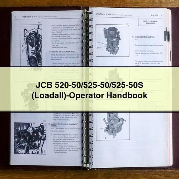 JCB 520-50/525-50/525-50S (Loadall)-Operator Handbook