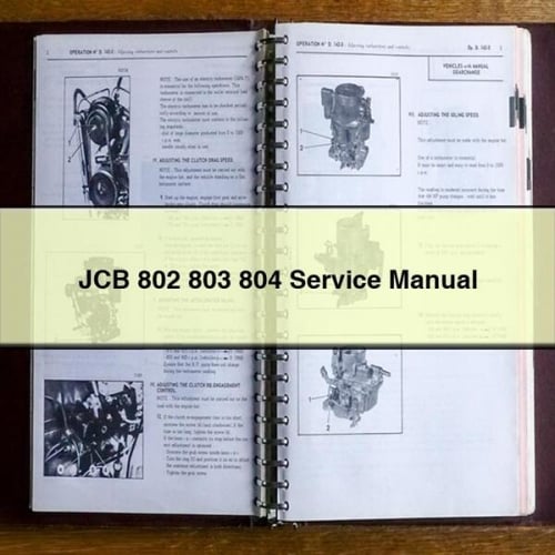 Manual de servicio y reparación JCB 802 803 804