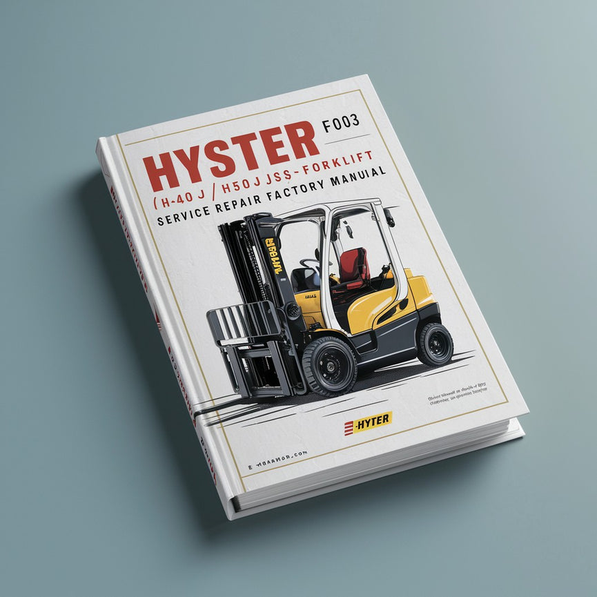 Manual de fábrica de reparación y mantenimiento de montacargas Hyster F003 (H40J H50J H60JS)