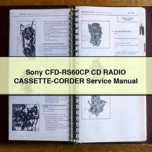 Sony CFD-RS60CP CD RADIO CASSETTE-CORDER Service Manual PDF Download