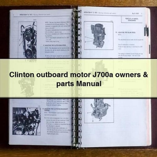 Manual del propietario y piezas del motor fueraborda Clinton J700a