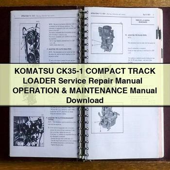 Manual de servicio y reparación de la cargadora compacta Komatsu CK35-1 TRACK + Manual de operación y mantenimiento