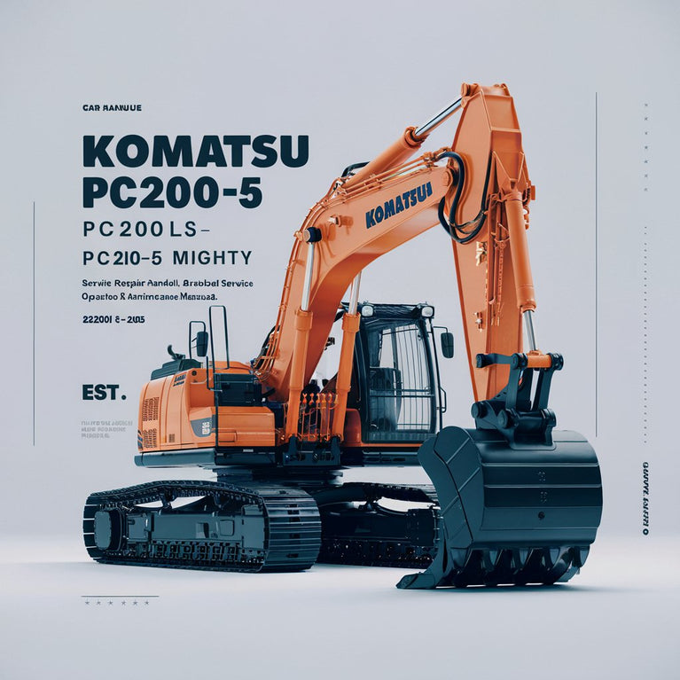 Komatsu PC200-5 PC200LC-5 PC200-5 MIGHTY PC200LC-5 MIGHTY PC220-5 PC220LC-5 HYDRAULIC Excavator Service Repair Manual + Operation & Maintenance Manual