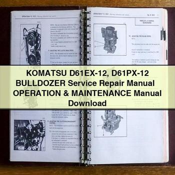 Manual de servicio y reparación de la topadora Komatsu D61EX-12 D61PX-12 + Manual de operación y mantenimiento