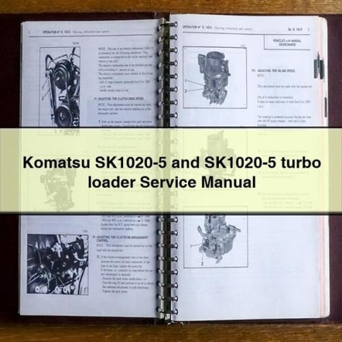 Manual de servicio y reparación de turbocargadoras Komatsu SK1020-5 y SK1020-5