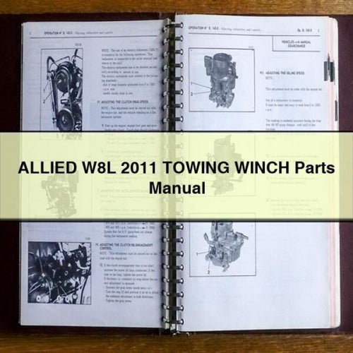 ALLIED W8L 2011 TOWING WINCH Parts Manual PDF Download