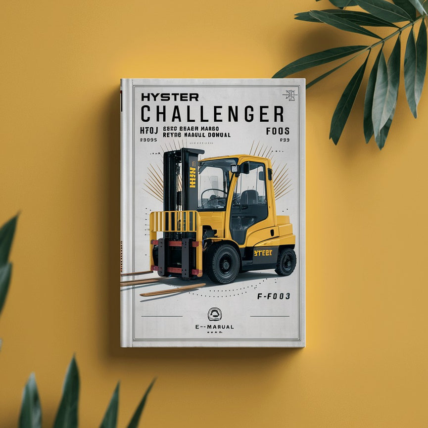 Manuel de réparation et de pièces détachées pour chariot élévateur HYSTER CHALLENGER H40J H50J H60JS (F003)