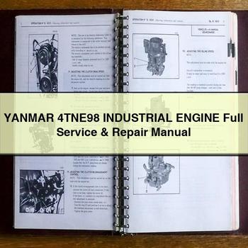 Manuel complet de réparation et d'entretien du moteur industriel YANMAR 4TNE98