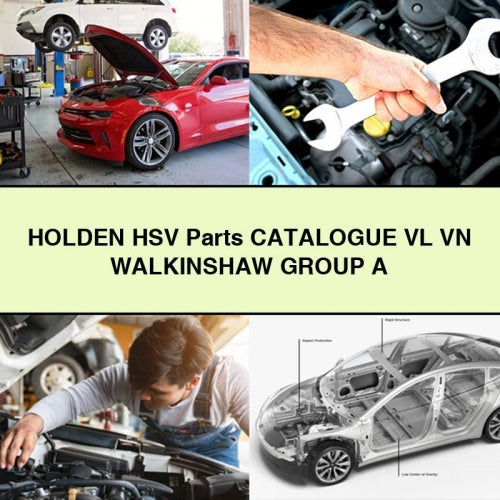 HOLDEN HSV Parts CatalogUE VL VN WALKINSHAW Group A