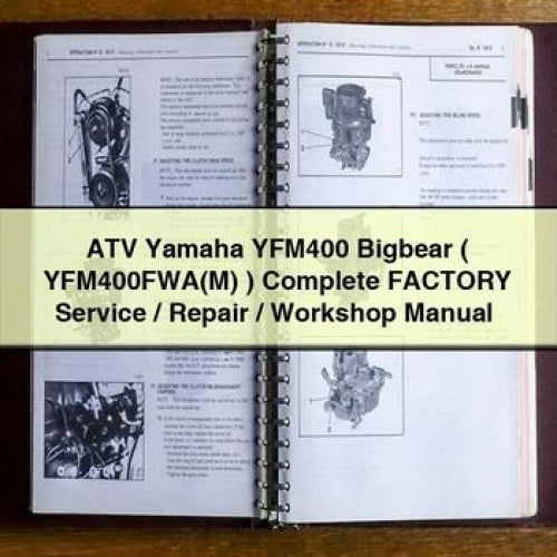 ATV Yamaha YFM400 Bigbear ( YFM400FWA(M) ) Complete Factory Service / Repair / Workshop Manual PDF Download