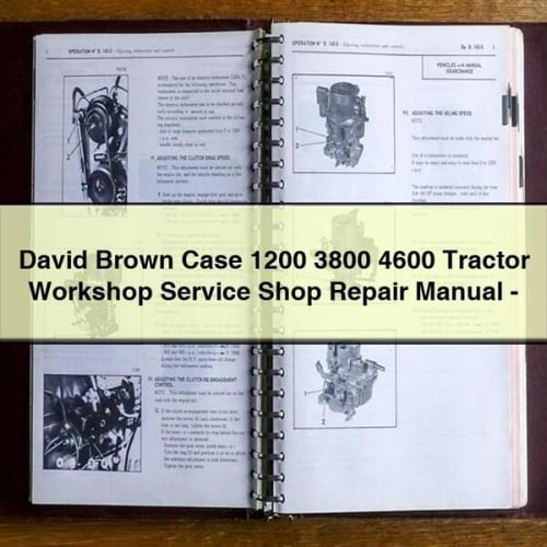 Manual de taller y reparación del tractor David Brown Case 1200 3800 4600 (PDF)