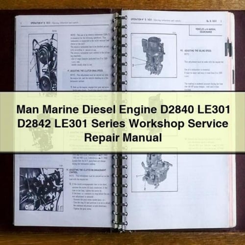 Manual de reparación y servicio del motor diésel marino Man serie D2840 LE301 D2842 LE301