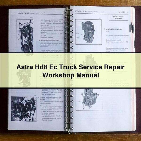 Manual de taller y reparación del camión Astra Hd8 Ec