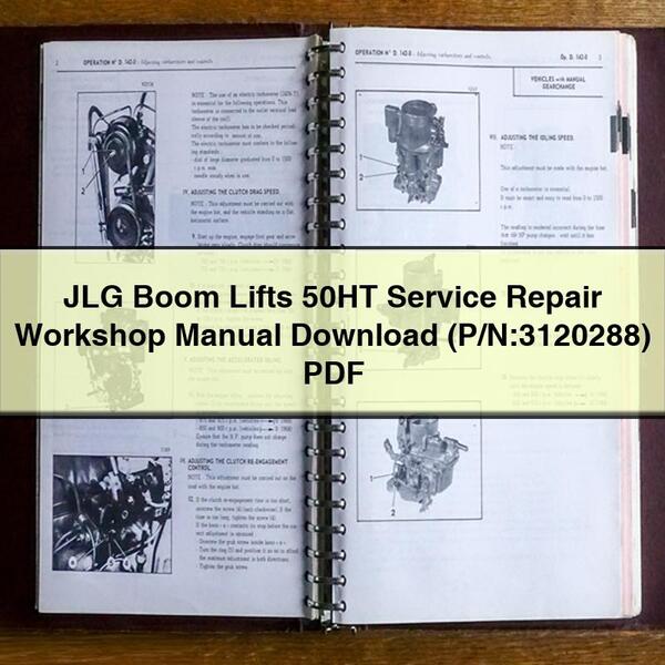 JLG Boom Lifts 50HT Service Repair Workshop Manual  (P/N:3120288)