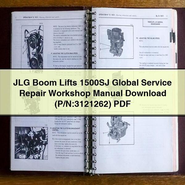 Manual de taller y reparación de servicio global de elevadores de pluma JLG 1500SJ (P/N:3121262)