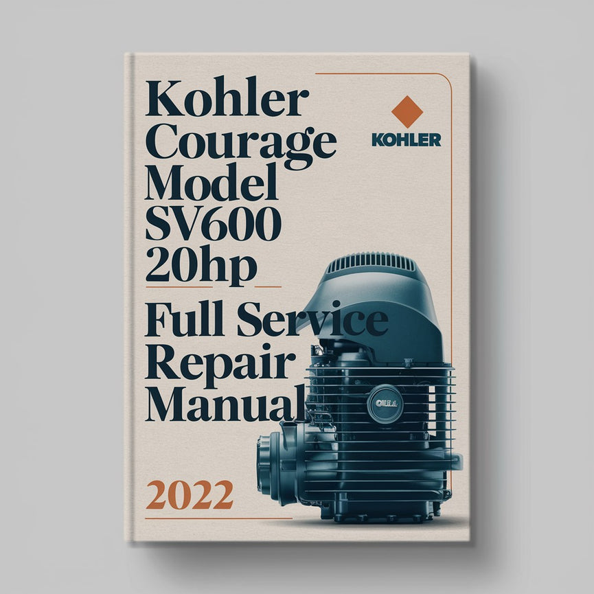 Manuel complet de réparation et d'entretien du moteur Kohler COURAGE modèle SV600 20HP