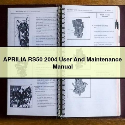 Manuel d'utilisation et d'entretien APRILIA RS50 2004