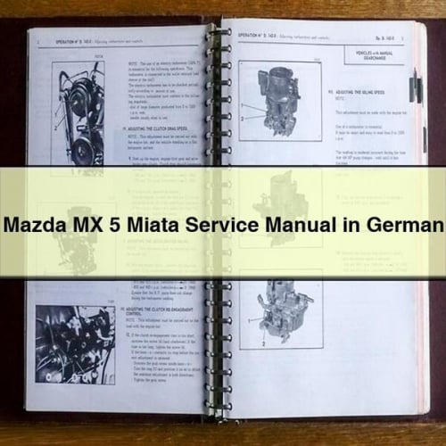 Manual de servicio del Mazda MX 5 Miata en alemán