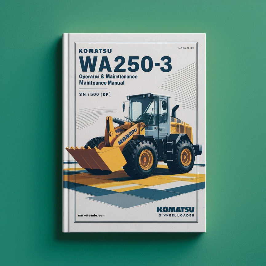 Manual de operación y mantenimiento de la cargadora de ruedas Komatsu WA250-3 (N.° de serie: 50001 y posteriores)