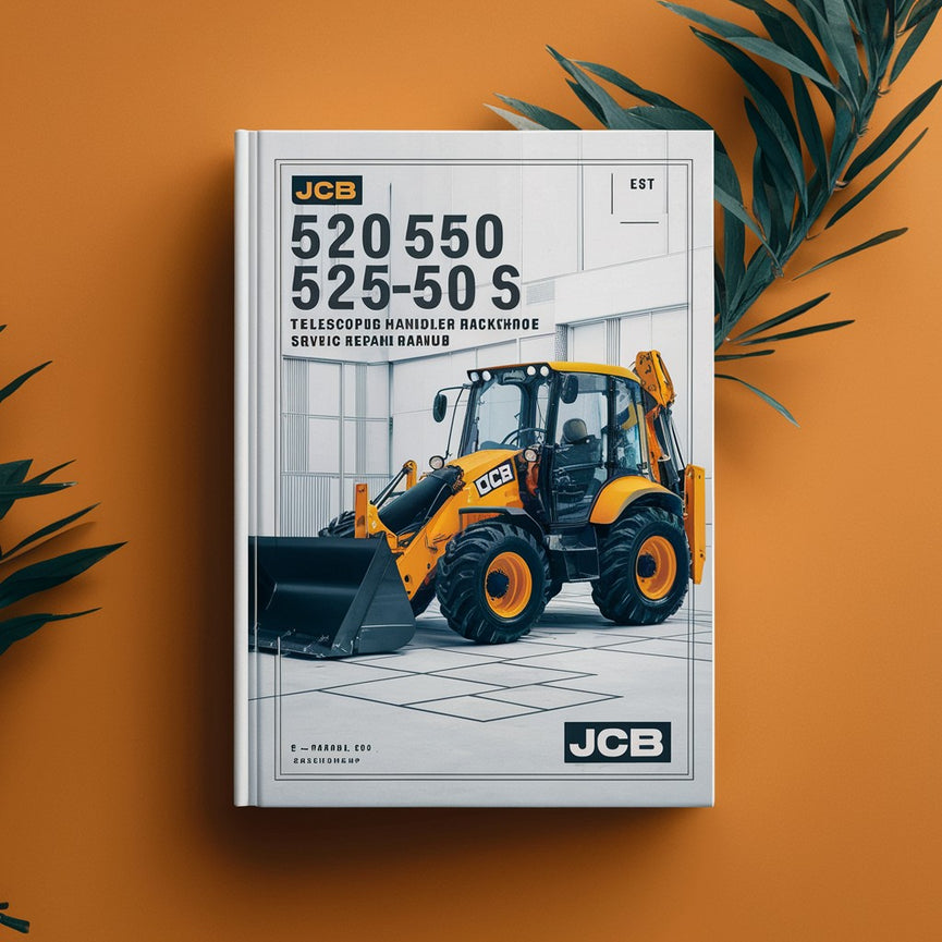 Manual completo de reparación y servicio de taller de la retroexcavadora y manipuladora telescópica JCB 520-50 520 525-50 525-50S