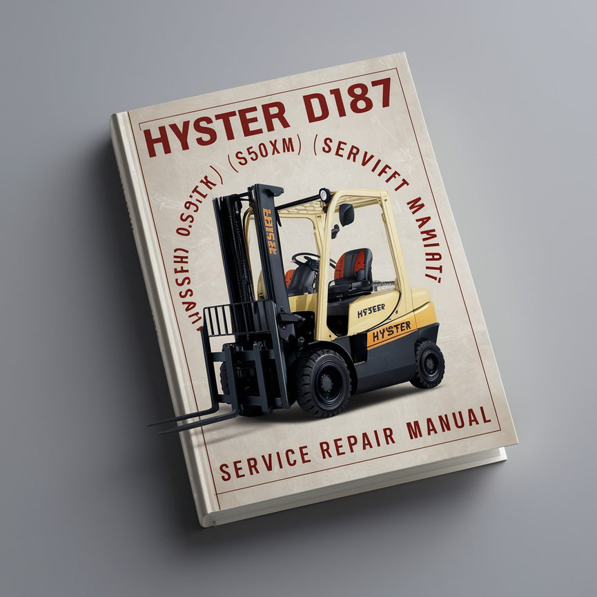 Manual de servicio y reparación de la carretilla elevadora Hyster D187 (S50XM)