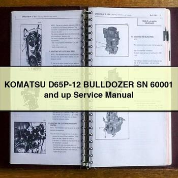 Manual de reparación y servicio de BULLDOZER Komatsu D65P-12 SN 60001 y superiores