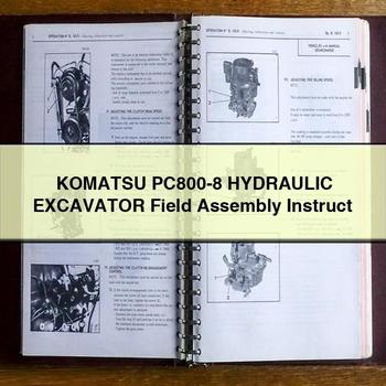 Instrucciones de montaje en campo de la excavadora hidráulica Komatsu PC800-8