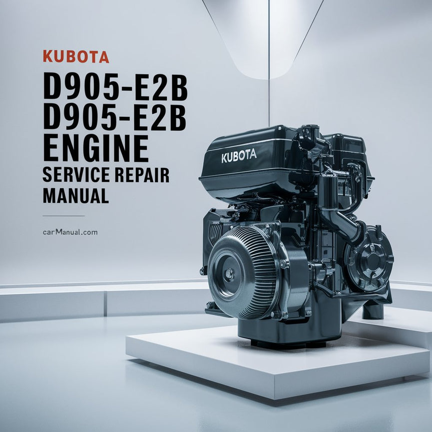 Manuel de réparation et d'entretien du moteur diesel Kubota D905-E2B D905-E2BG