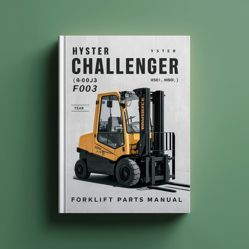 Manuel des pièces détachées pour chariot élévateur Hyster Challenger F003 (H40J H50J H60JS)