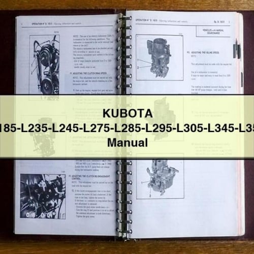 Manual de la máquina Kubota L185-L235-L245-L275-L285-L295-L305-L345-L355