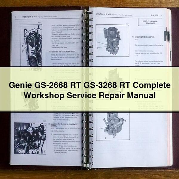 Manual de servicio y reparación de taller completo Genie GS-2668 RT GS-3268 RT