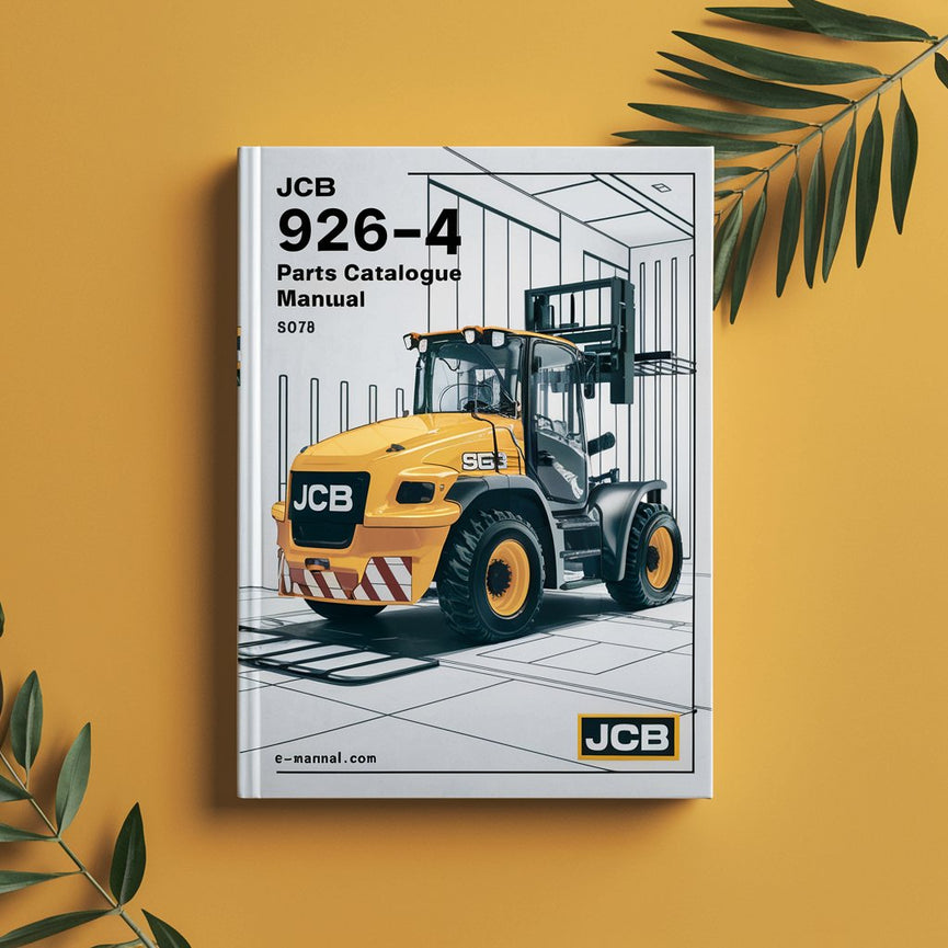 Manual del catálogo de piezas de la carretilla elevadora JCB 926-4 (número de serie: 00660300-00664999 00822000-00823755)