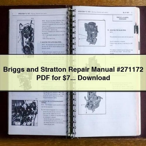 Manual de reparación de Briggs y Stratton #271172 por $7...