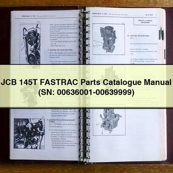 Manuel du catalogue de pièces détachées JCB 145T FASTRAC (SN : 00636001-00639999)