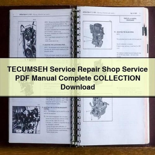 Manual de servicio del taller de reparación TECUMSEH COLECCIÓN completa