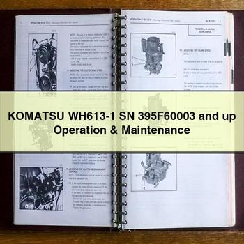 Komatsu WH613-1 SN 395F60003 and up Operation & Maintenance