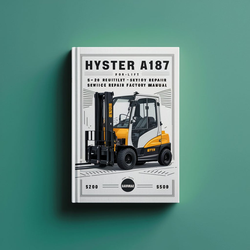 Manual de fábrica de reparación y servicio de montacargas Hyster A187 (S2.00XL S2.50XL S3.00XL Europa)