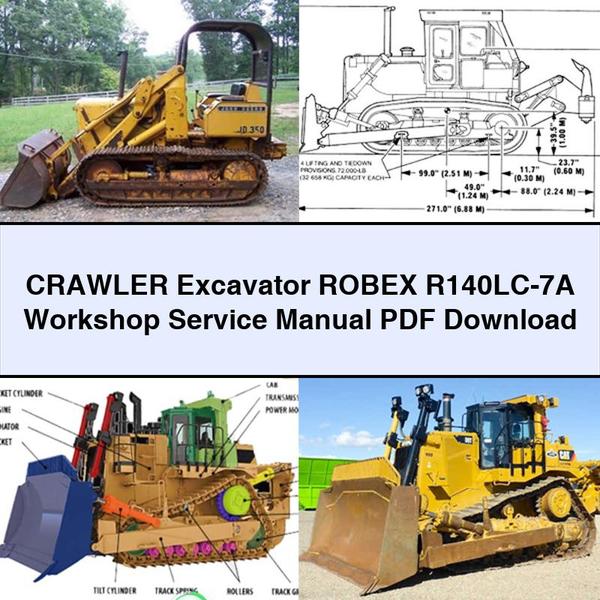 Manual de servicio y taller de la excavadora de cadenas ROBEX R140LC-7A