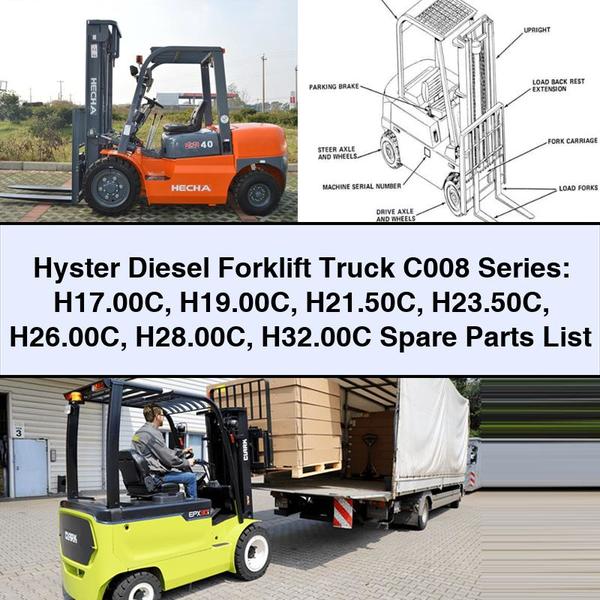 Hyster Diesel Forklift Truck C008 Series: H17.00C H19.00C H21.50C H23.50C H26.00C H28.00C H32.00C Spare Parts List