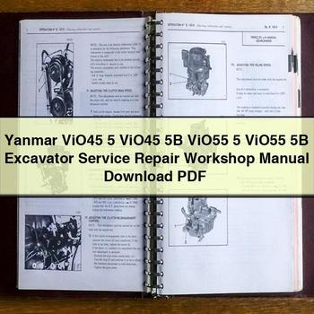 Manual de taller y reparación de excavadoras Yanmar ViO45 5 ViO45 5B ViO55 5 ViO55 5B