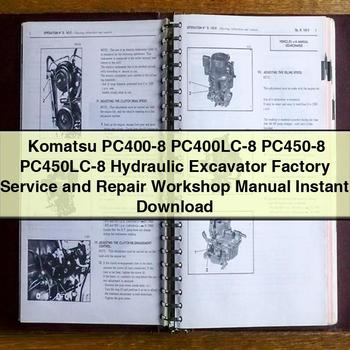 Manuel d'atelier de réparation et d'entretien d'usine de la pelle hydraulique Komatsu PC400-8 PC400LC-8 PC450-8 PC450LC-8