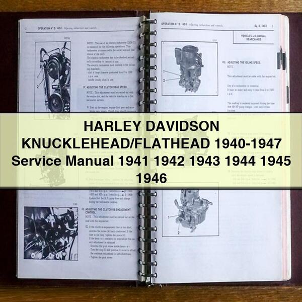 HARLEY DAVIDSON KNUCKLEHEAD/FLATHEAD 1940-1947 Service Repair Manual 1941 1942 1943 1944 1945 1946