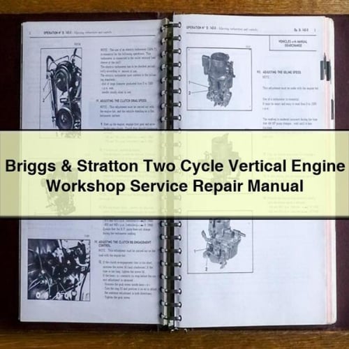 Manual de reparación y servicio del taller del motor vertical de dos tiempos Briggs &amp; Stratton