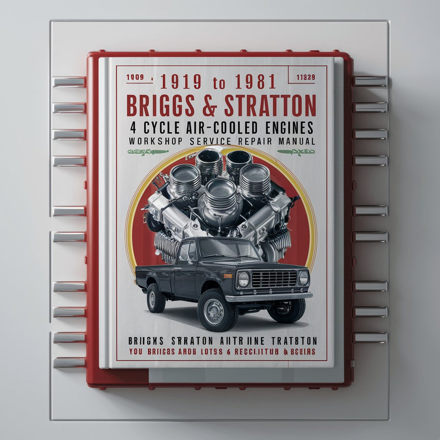 Manual de reparación y servicio del taller de motores refrigerados por aire de 4 tiempos Briggs &amp; Stratton de 1919 a 1981