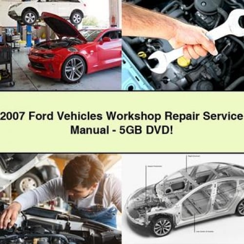 Manual de reparación y servicio del taller de vehículos Ford 2007 (DVD de 5 GB)