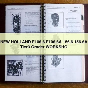 Niveleuse New Holland F106.6 F106.6A 156.6 156.6A Tier3 WORKSHO