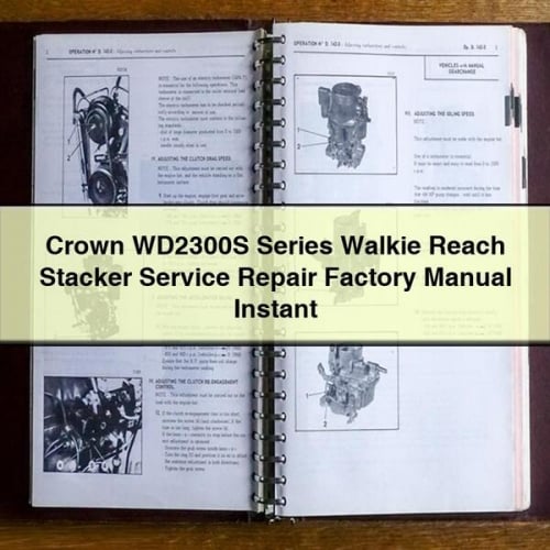 Manual de servicio y reparación de la apiladora de alcance manual Crown WD2300S Series