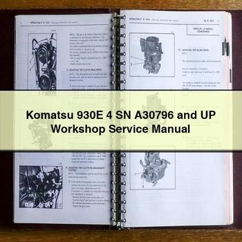 Manual de reparación y servicio del taller Komatsu 930E 4 SN A30796 y UP