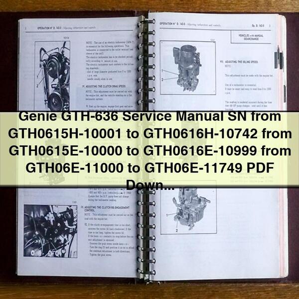 Manual de servicio y reparación Genie GTH-636 SN desde GTH0615H-10001 hasta GTH0616H-10742 desde GTH0615E-10000 hasta GTH0616E-10999 desde GTH06E-11000 hasta GTH06E-11749