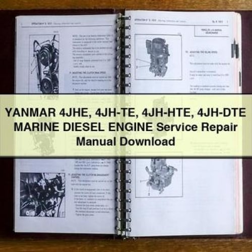 Manuel de réparation et d'entretien du moteur diesel marin YANMAR 4JHE 4JH-TE 4JH-HTE 4JH-DTE